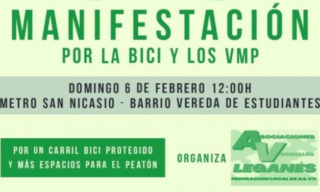 Manifestación por una movilidad sostenible y un carril bici protegido