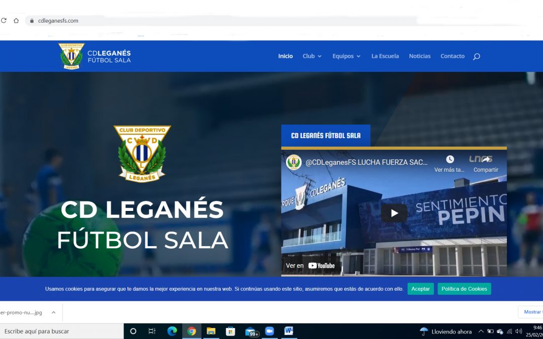 El C.D. Leganés Fútbol Sala estrena página web