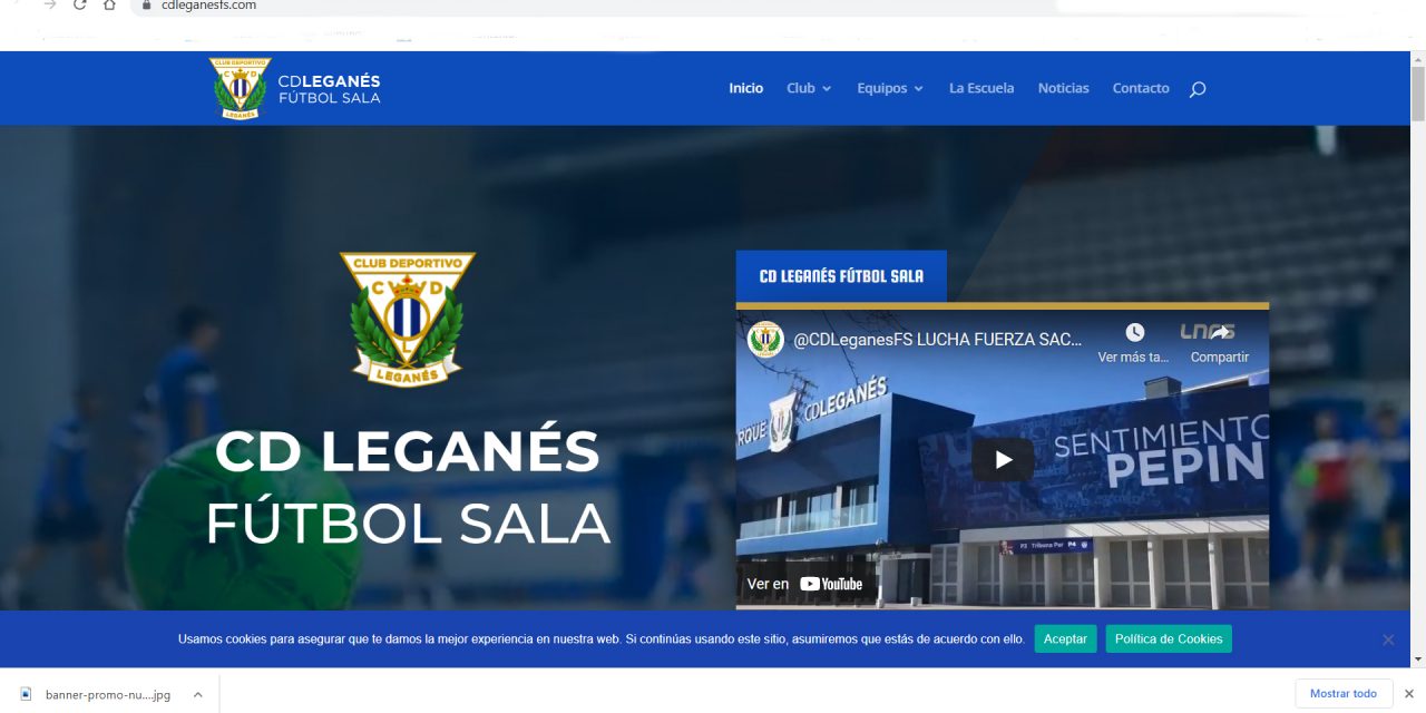 El C.D. Leganés Fútbol Sala estrena página web