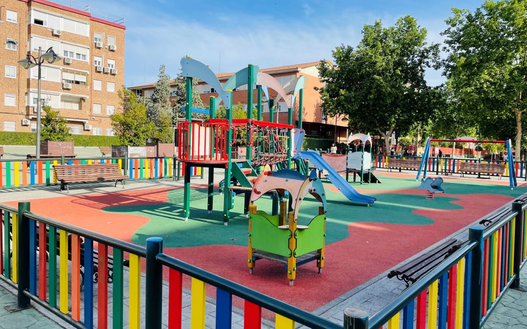 Valoriza renueva el pavimento de 73 áreas infantiles y circuitos biosaludables de Leganés