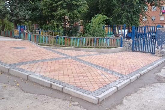 Renovadas las aceras y los accesos del colegio Concepción Arenal de Leganés