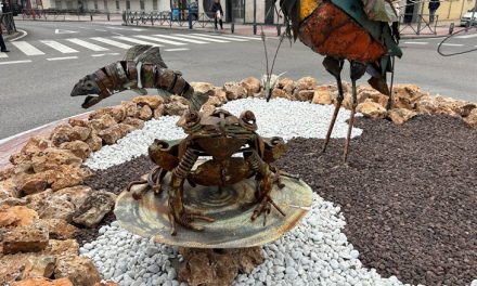 Nuevo conjunto escultórico de metales reciclados para la rotonda del Santo Niño en San Nicasio