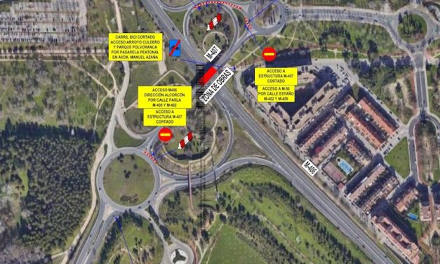 Corte del puente de la M-407 por obras a partir de la próxima semana