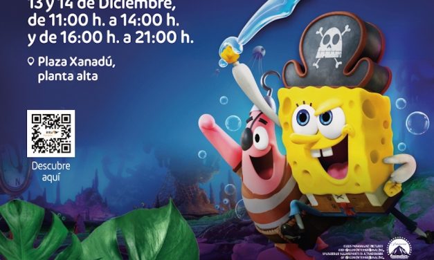 Bob Esponja llega a intu Xanadú para celebrar el estreno de su nueva película